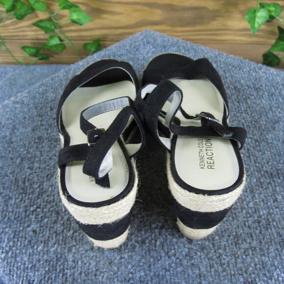 Kenneth Cole Women Reaction Win-Ning Ticket Ankle Strap Black Textile 7.5 Medium - Picture 4 of 6